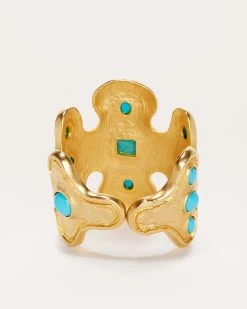 Pharoah Embellished Cuff Bracelet -Urban Chic Shop KJL SPRING 23 FEBRUARY 1 PHAROAH BRACELET GOLD 04