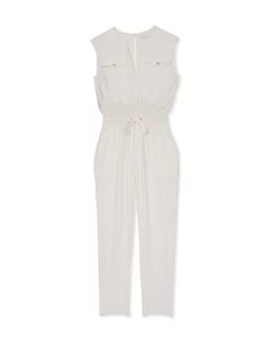 Bria Smocked Jumpsuit 15 Bria Smocked Jumpsuit -Urban Chic Shop RTW 2023 MAY 1 A05235012 BRIA JUMPSUIT IVORY FLAT 3448