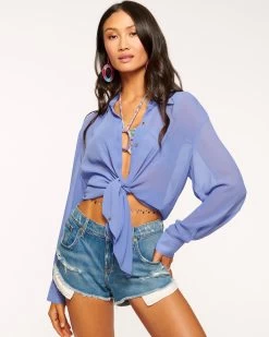 Kacey Sheer Long Sleeve Top