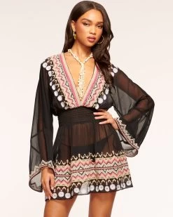 Autumn Embellished Coverup Dress