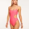 Blythe Cutout One Piece Swimsuit 2 Blythe Cutout One Piece Swimsuit -Urban Chic Shop coverups 2023 may 1 C05238010 BLYTHE ONE PIECE DEEP ROSE 01