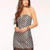Valerie Strapless Mini Dress -Urban Chic Shop evening 2023 may 1 E05233018 VALERIEDRESS BLACK IVORYLATTICE 01 0145ff13 ac3b 4c39 b01c ae2f871370c5