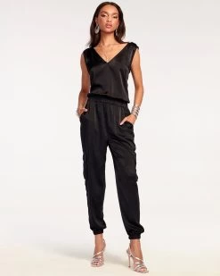 Melissa V-Neck Jumpsuit -Urban Chic Shop rtw 2022 august 1 a0822502 melissa jumpsuit black 02 ae68bbad a6b7 4485 a83d 505495ee22f7