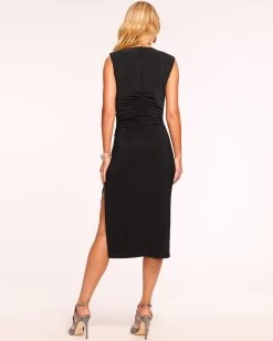 Elena Ruched Midi Dress 9 Elena Ruched Midi Dress -Urban Chic Shop rtw 2023 august 1 a08233024 elenadress black 04