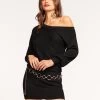 Anna Off-The-Shoulder Sweater Dress -Urban Chic Shop rtw 2023 august 1 a08237003 annadress blackextrafinemerino 01