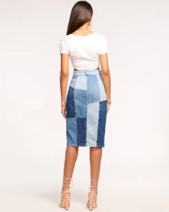 Bellami Patchwork Skirt -Urban Chic Shop rtw 2023 august 1 d08236004 bellamiskirt patchworkdenim 04