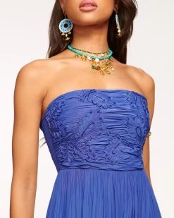 Ingrid Strapless Midi Dress 8 Ingrid Strapless Midi Dress -Urban Chic Shop rtw 2023 july 3 A07233006 INGRID DRESS CABANA BLUE 03