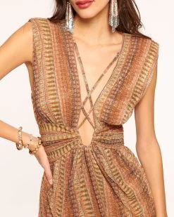 Gale Plunging Maxi Dress 11 Gale Plunging Maxi Dress -Urban Chic Shop rtw 2023 july 3 A07233022 GALE DRESS NEUTRAL COMBO WAIKIKI KNIT 03