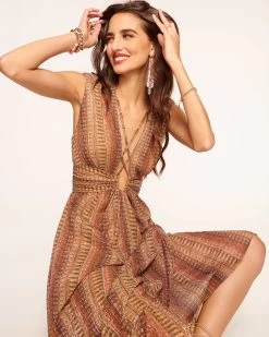 Gale Plunging Maxi Dress 10 Gale Plunging Maxi Dress -Urban Chic Shop rtw 2023 july 3 A07233022 GALE DRESS NEUTRAL COMBO WAIKIKI KNIT 038