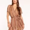 Chelsea Wrap Mini Dress -Urban Chic Shop rtw 2023 july 3 A07233030 CHELSEA DRESS NEUTRAL COMBO WAIKIKI KNIT 01