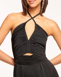Maddy Halter Jumpsuit -Urban Chic Shop rtw 2023 july 3 A07235001 MADDY JUMPSUIT BLACK 03