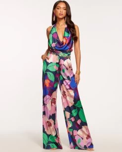 Urban Chic Shop -Urban Chic Shop rtw 2023 july 3 A07235002 MARNIE PANT SPRING NAVY CABANA FLORAL PRINT 02