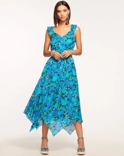 Greta Ruffle Midi Dress