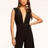 Emma V-Neck Jumpsuit -Urban Chic Shop rtw 2023 june 2 A06235003 EMMA JUMPSUIT BLACK 01