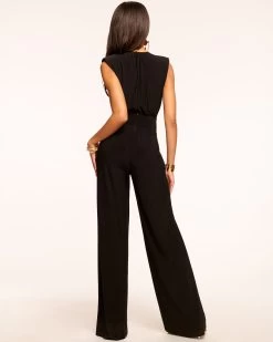 Emma V-Neck Jumpsuit 9 Emma V-Neck Jumpsuit -Urban Chic Shop rtw 2023 june 2 A06235003 EMMA JUMPSUIT BLACK 04