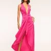 Ashlyne Plunging Maxi Dress 1 Ashlyne Plunging Maxi Dress -Urban Chic Shop rtw 2023 june 2 A07233011 ASHLYNE DRESS PARADISE PINK 02