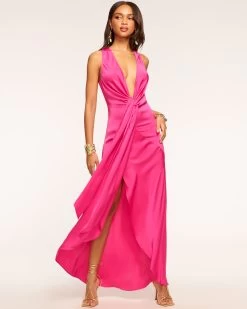 Ashlyne Plunging Maxi Dress