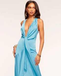 Ashlyne Plunging Maxi Dress 15 Ashlyne Plunging Maxi Dress -Urban Chic Shop rtw 2023 june 2 A07233011 ASHLYNE DRESS TROPICAL BLUE 01