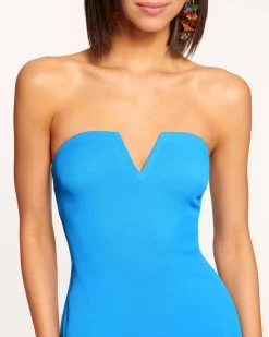 Julie Strapless Midi Dress -Urban Chic Shop rtw 2023 march 2 a0322334 exclusivejuliedress lake 03 ea21a8de 5d52 469e 97da 87a0a67fc17b